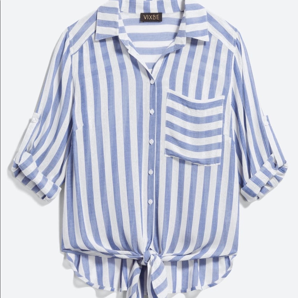 Thompkins Tie Front Top size medium